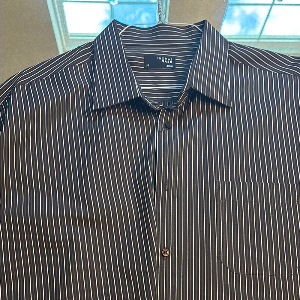 Men's Black Striped Casual Shirt